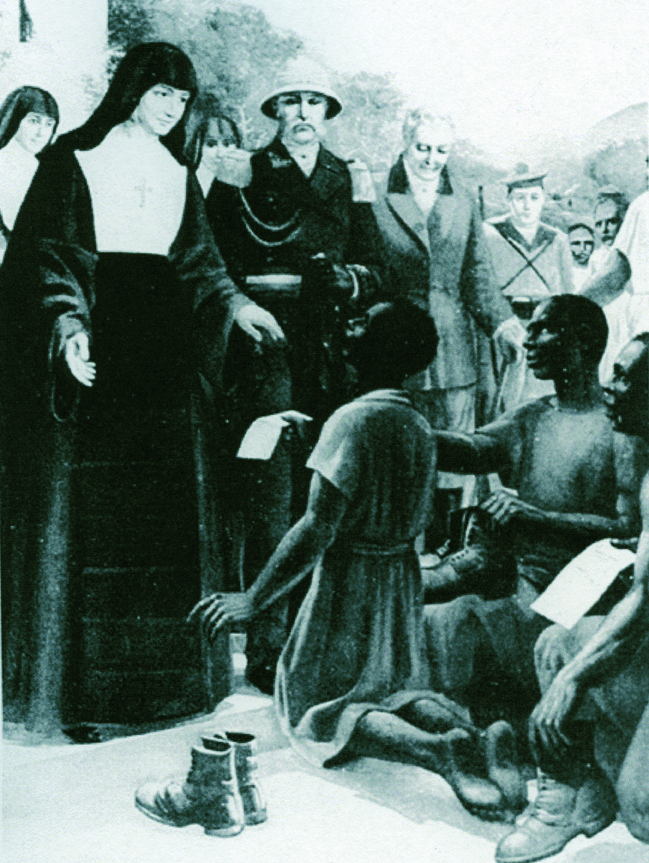 Anne-Marie Javouhey affranchissant des esclaves en Guyane, RAE